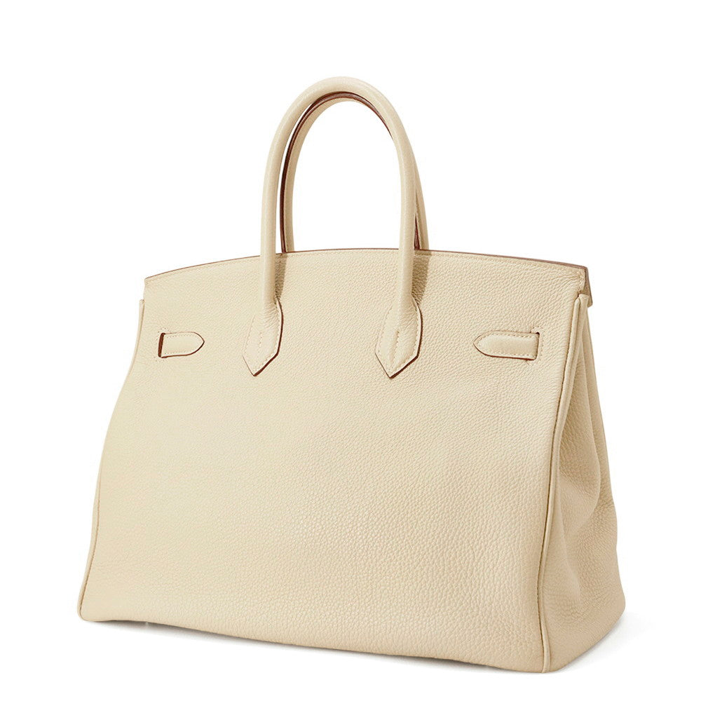 Birkin Parchement Togo Size Handbag Leather Travel Bag