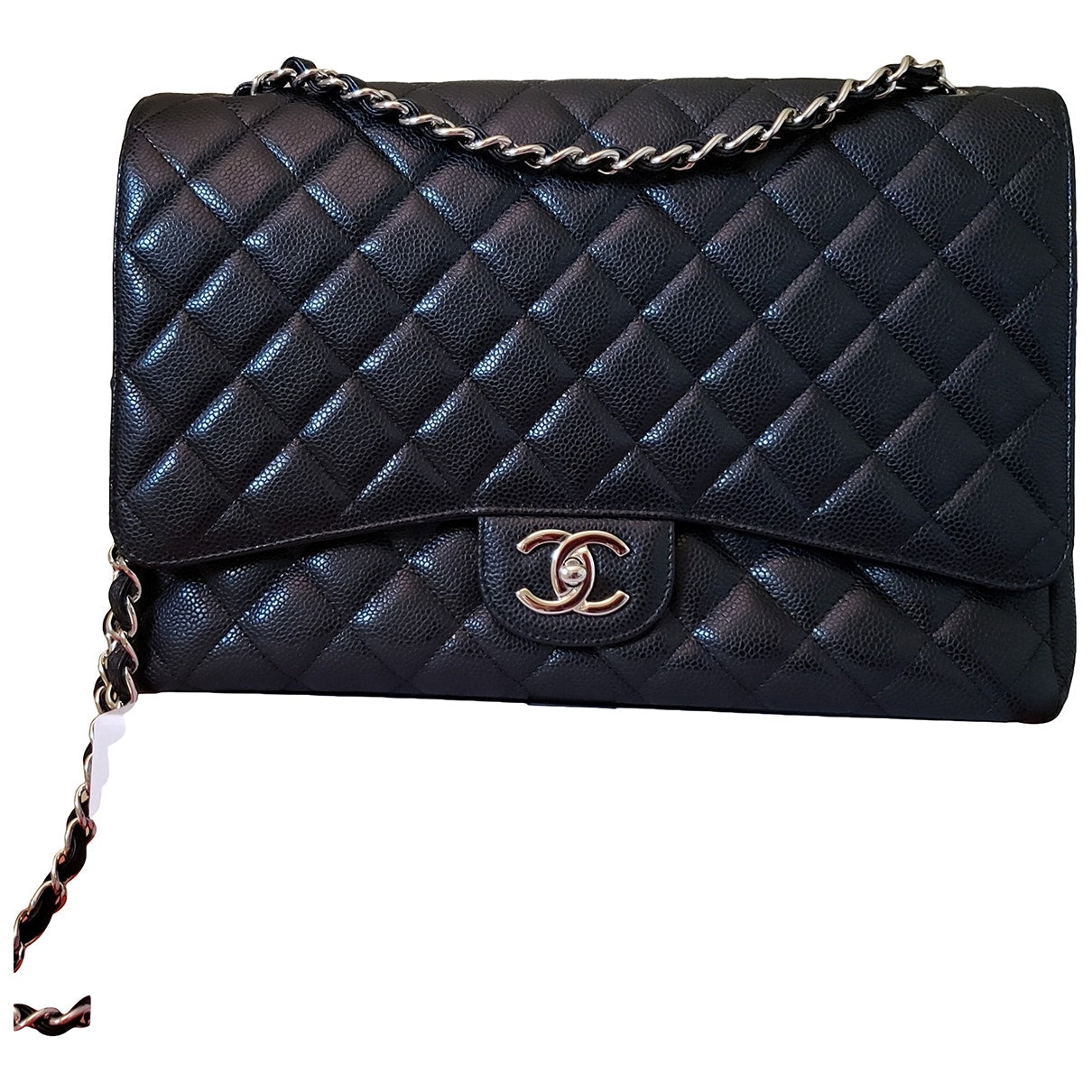 Chanel Timeless/classique Black Leather Handbag