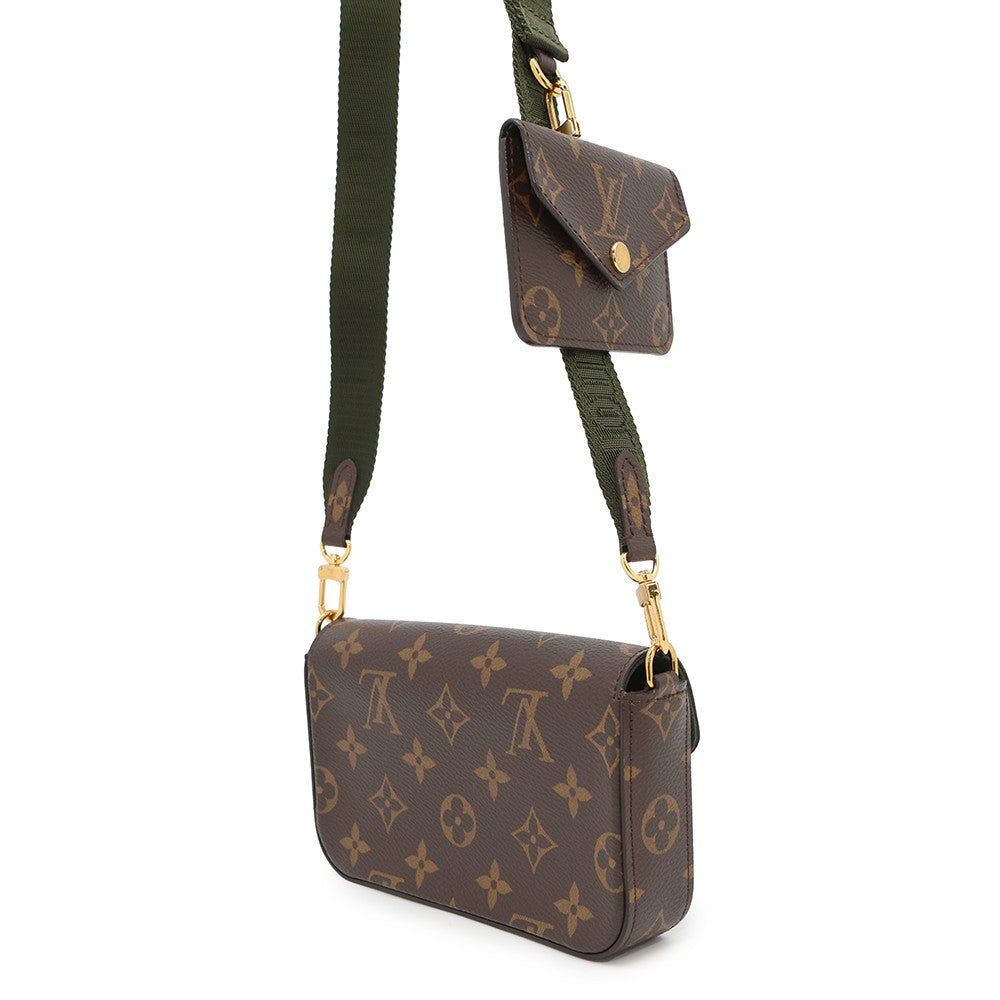 Louis Vuitton Multiie Pochette GreenM80091 Monogram Clutch Bag 2