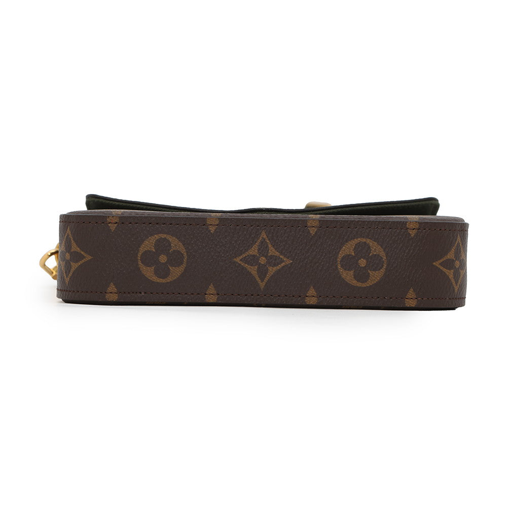 Louis Vuitton Multiie Pochette GreenM80091 Monogram Clutch Bag 2