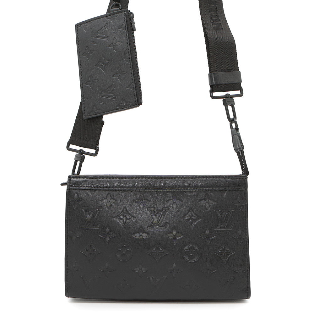 Louis Vuitton Gaston Wearable NoirM81115 Shadow Monogram Wallet Case 2