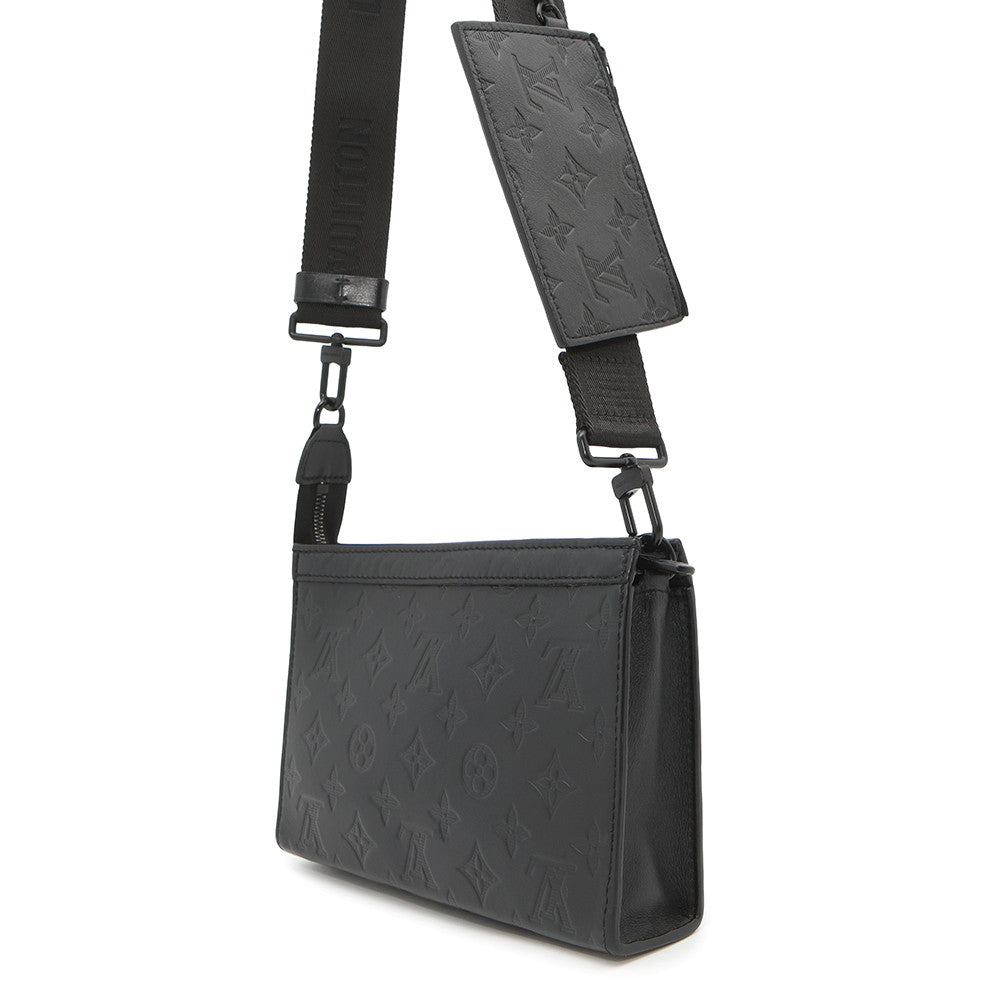 Louis Vuitton Gaston Wearable NoirM81115 Shadow Monogram Wallet Case 2