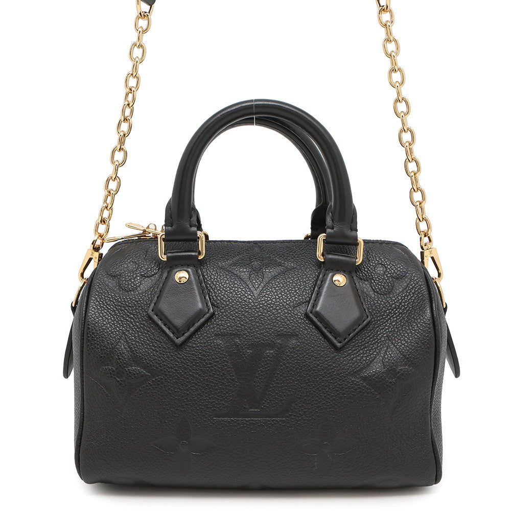 Louis Vuitton Speedy Bandouliere NoirM58953 Monogram Leather Empreinte Handbag