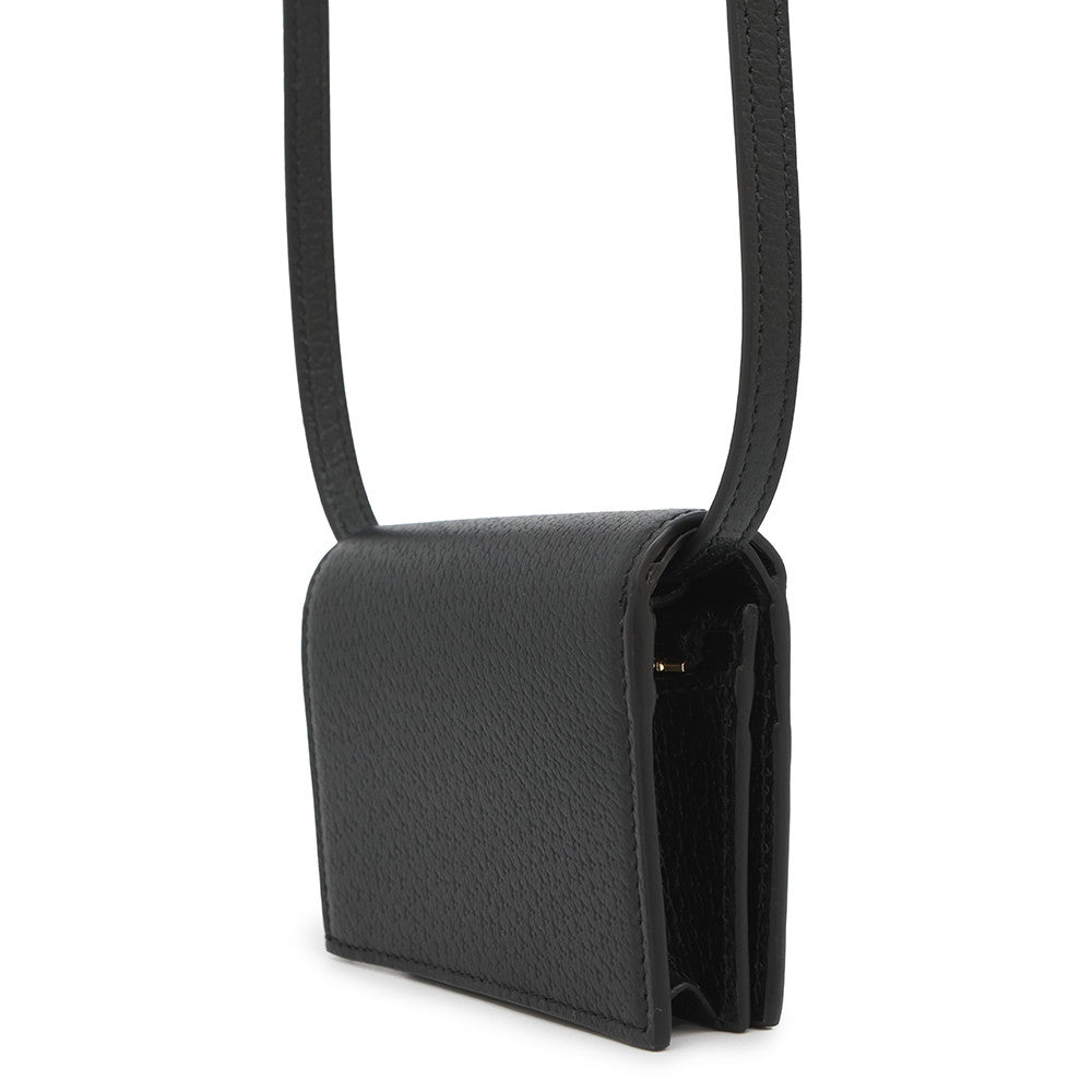 Gucci Adidas collaboration Horsebit Black702248 Leather Wallet Case