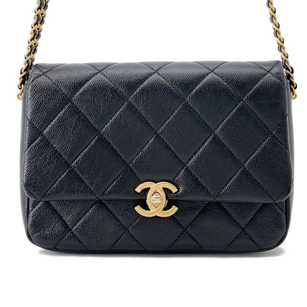 Chanel Matelasse Melody BlackAS3103 Caviar Leather Shoulder Bag
