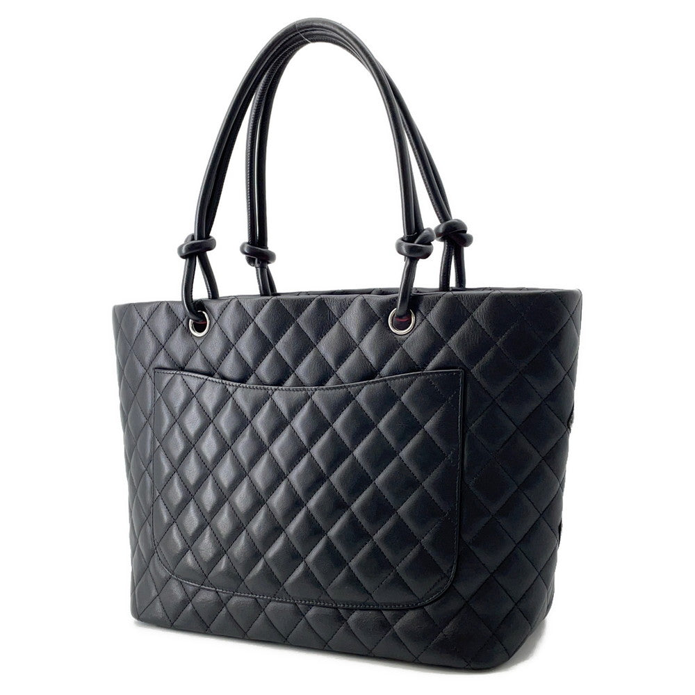 Chanel Cambon line BlackA25169 Leather Tote Bag