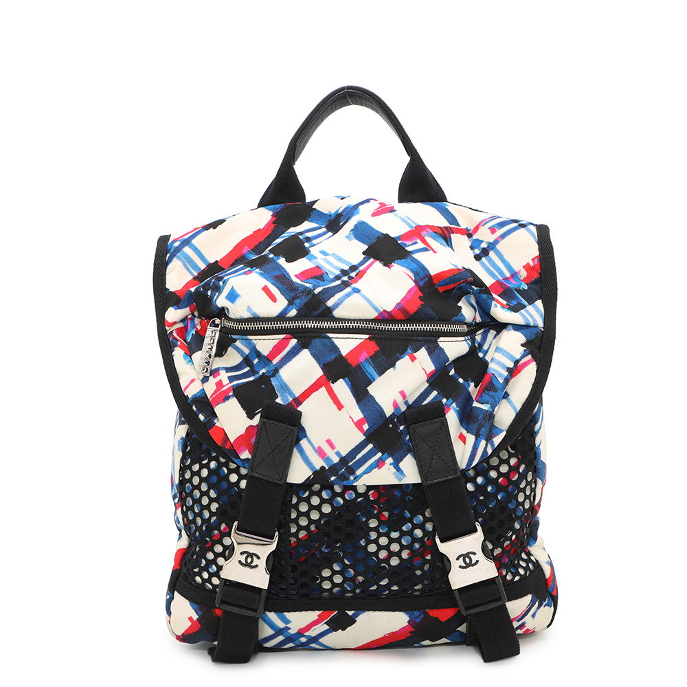Chanel Airline Backpack MulticolorA93326 Nylon White