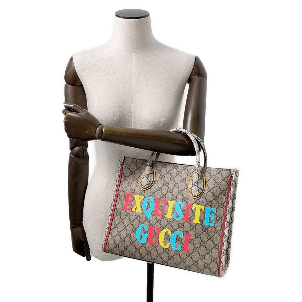 Gucci Tote Bag Multicolor680956 Pvc Beige
