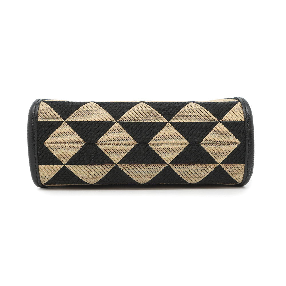 Symbol Embroideryfabric Mini Bag Ba Canvas Black Travel Bag