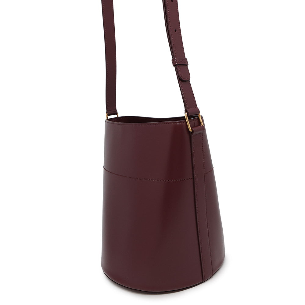 Mayon Triomphe Bag Shoulder Bag Bordeaux Leather Bucket