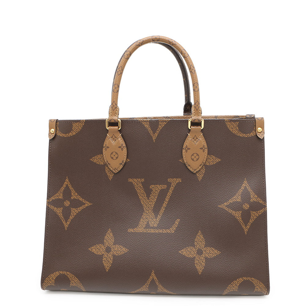 Louis Vuitton Onthego RedM45321 Reverse Giant Monogram Canvas Handbag 2