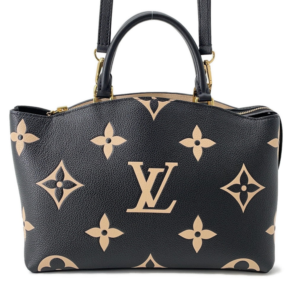 Louis Vuitton Petit Palais BeigeM58913 Bicolor Monogram Empreinte Leather Noir Handbag
