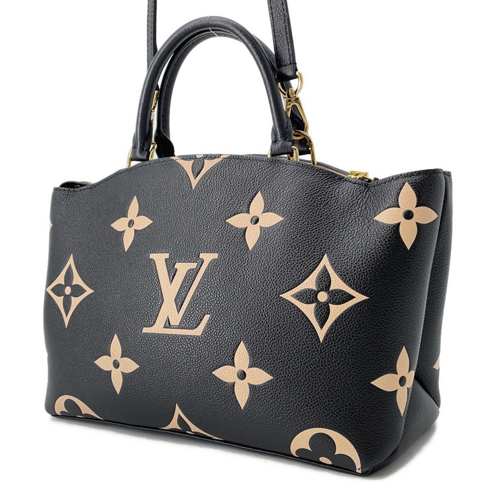 Louis Vuitton Petit Palais BeigeM58913 Bicolor Monogram Empreinte Leather Noir Handbag