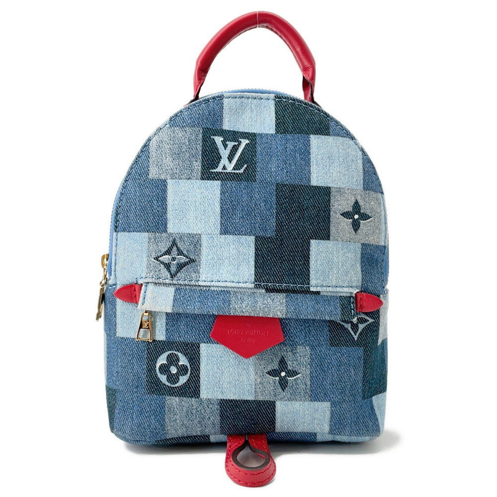 Louis Vuitton Palm Springs Backpack RedM45043 Denim Monogram Blue Jewelry