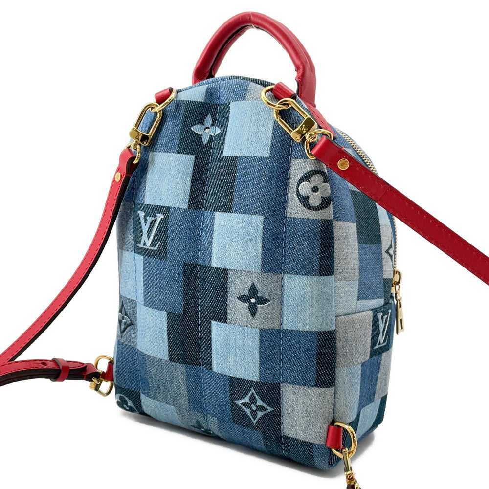 Louis Vuitton Palm Springs Backpack RedM45043 Denim Monogram Blue Jewelry