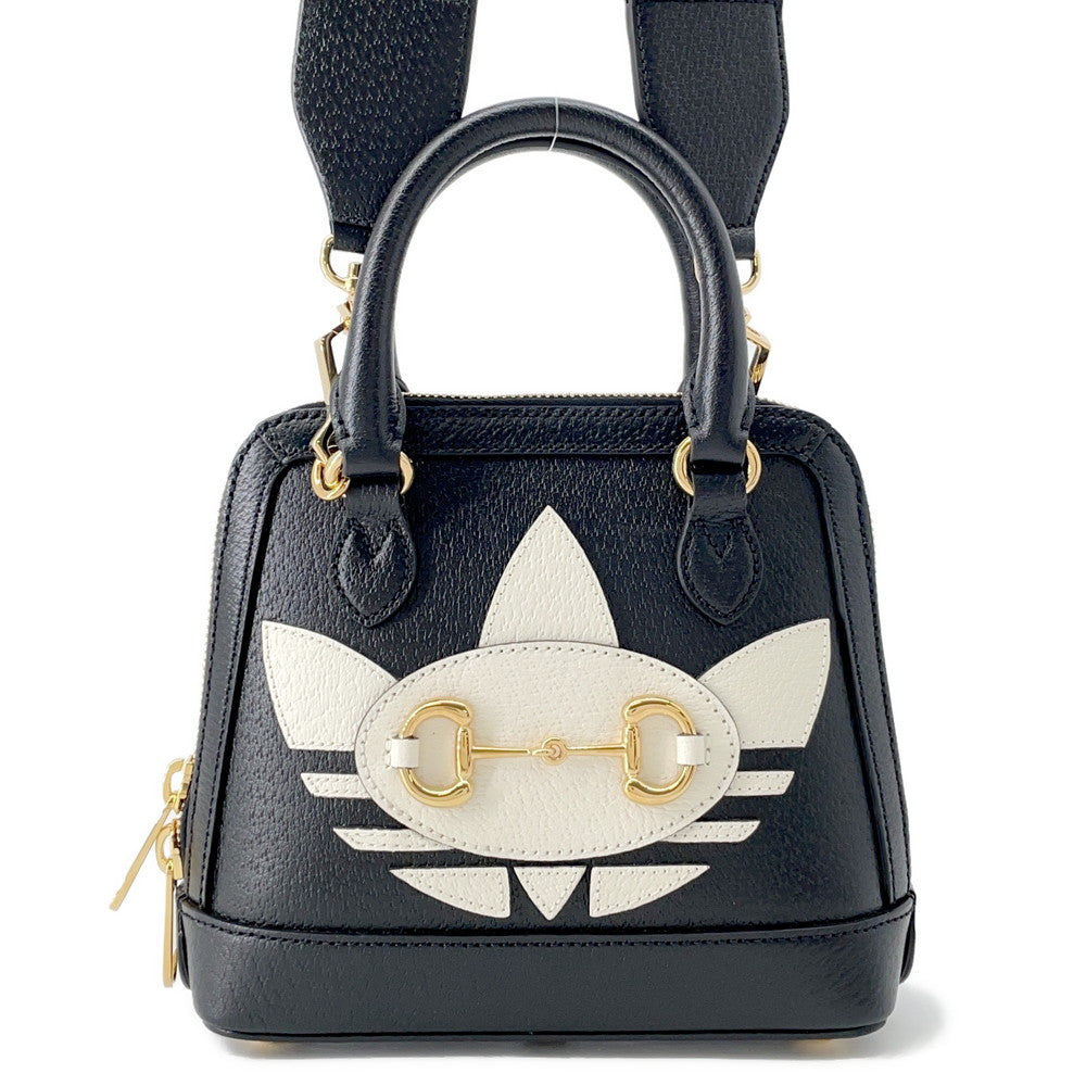 Gucci GUCCIxadidas Horsebit1955 Black677212 Leather Shoulder Bag