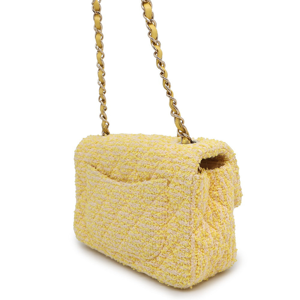 Chanel Matelasse ChainShoulder YellowA69900 Tweed Shoulder Bag