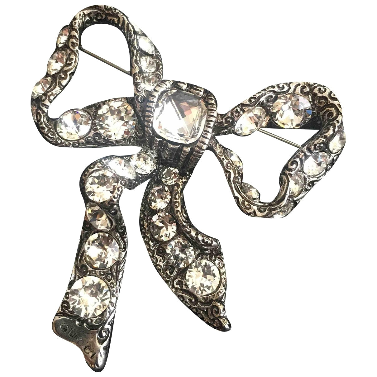 Gucci metallic crystal pins & brooches