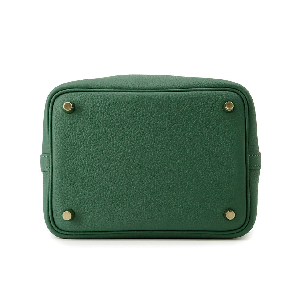 Picotin Lock Vert Moyen Taurillon Clemence Size Travel Bag