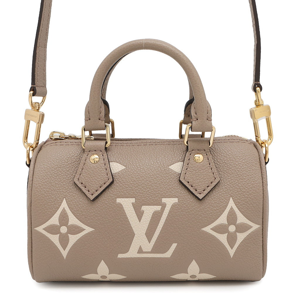 Louis Vuitton Speedy TourterelleGrayM82890 Monogram Empreinte Leather Nano Handbag