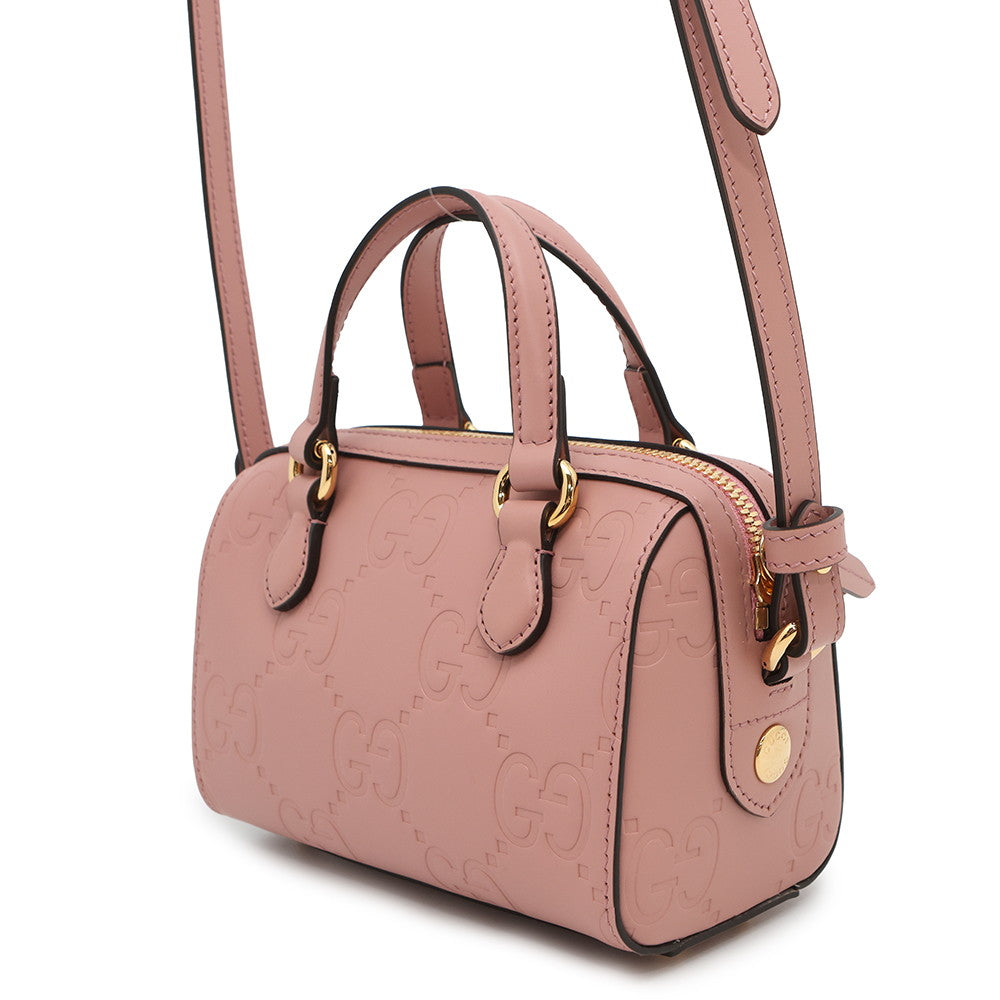 Gucci Super 2Way Handbag Pink790130 Leather Travel Bag