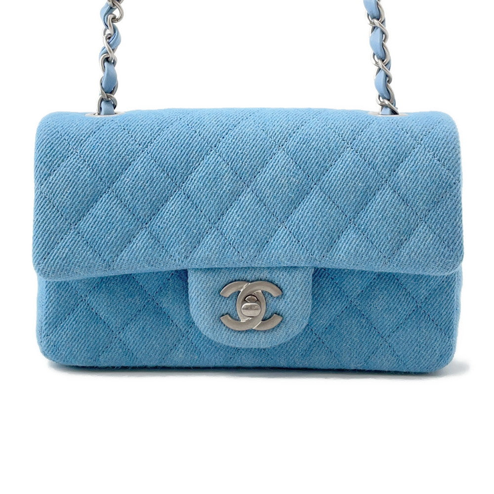 Chanel Matelasse ChainShoulder BlueA69900 Denim Shoulder Bag