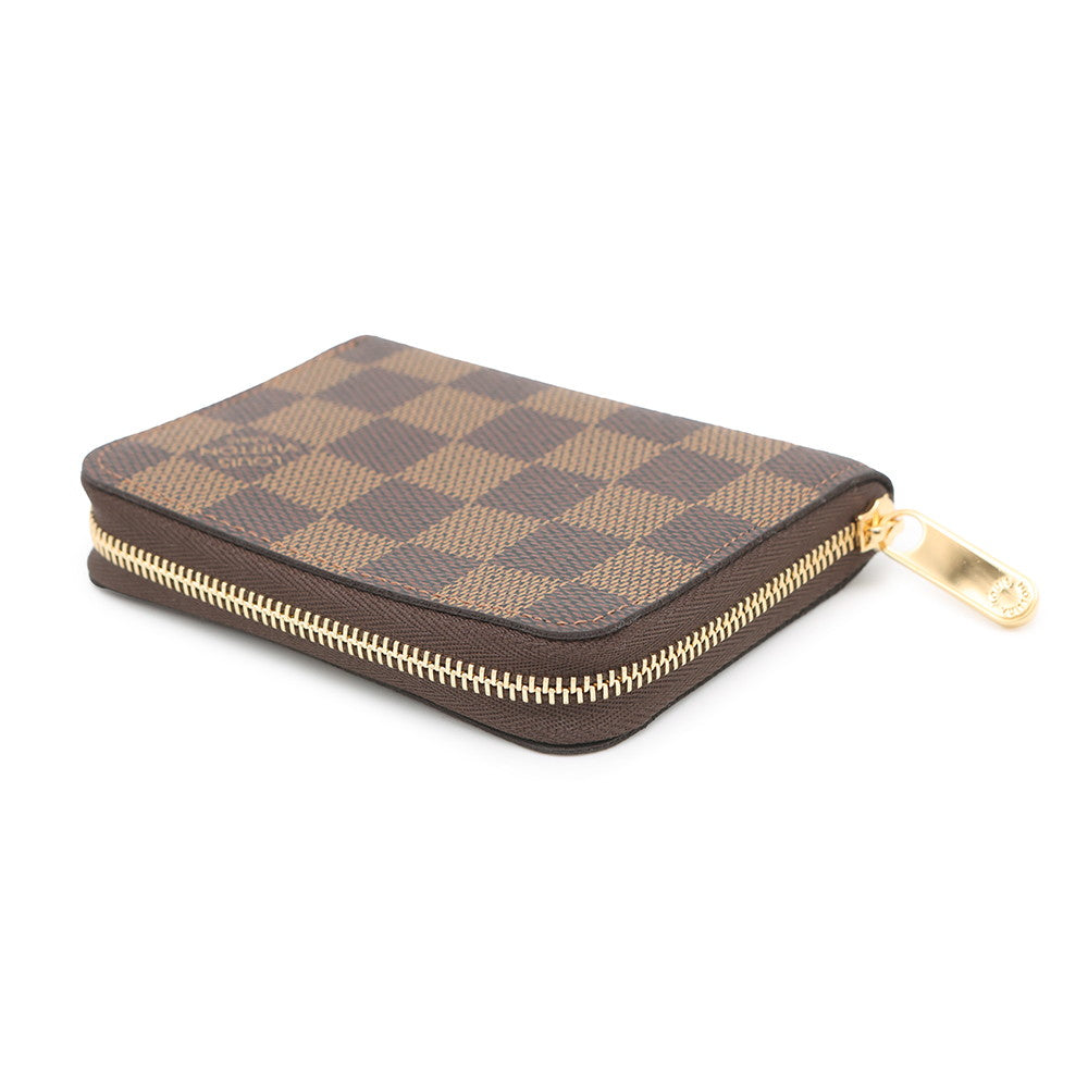 Louis Vuitton Zippy Coin Purse BrownN63070 Ebene Damier Canvas Wallet Case