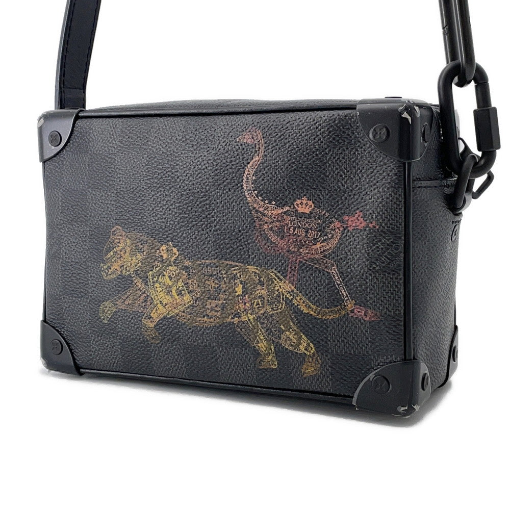 Louis Vuitton Soft Trunk NoirN45278 Graphite Stamp Damier Shoulder Bag