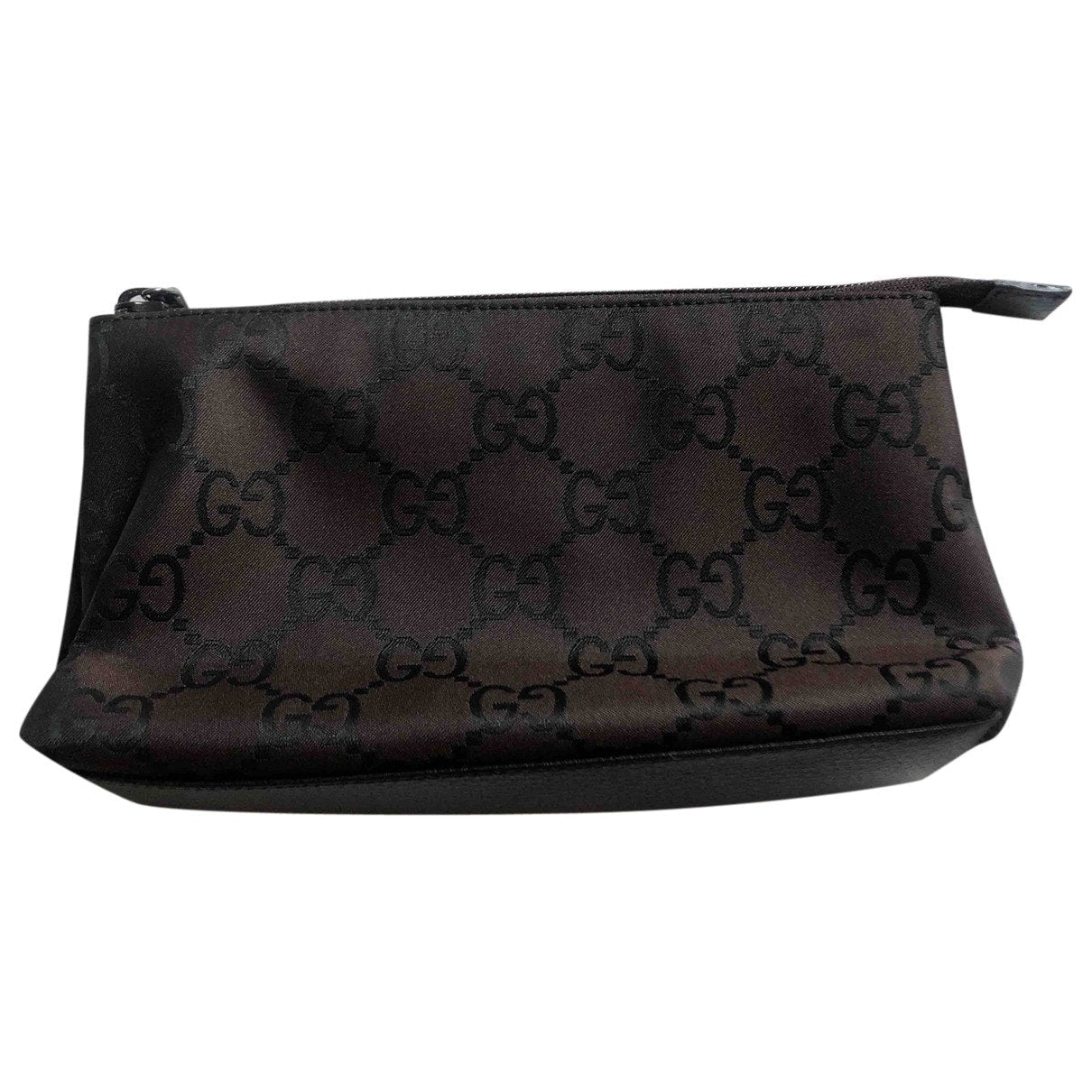 Gucci brown cloth clutch bag