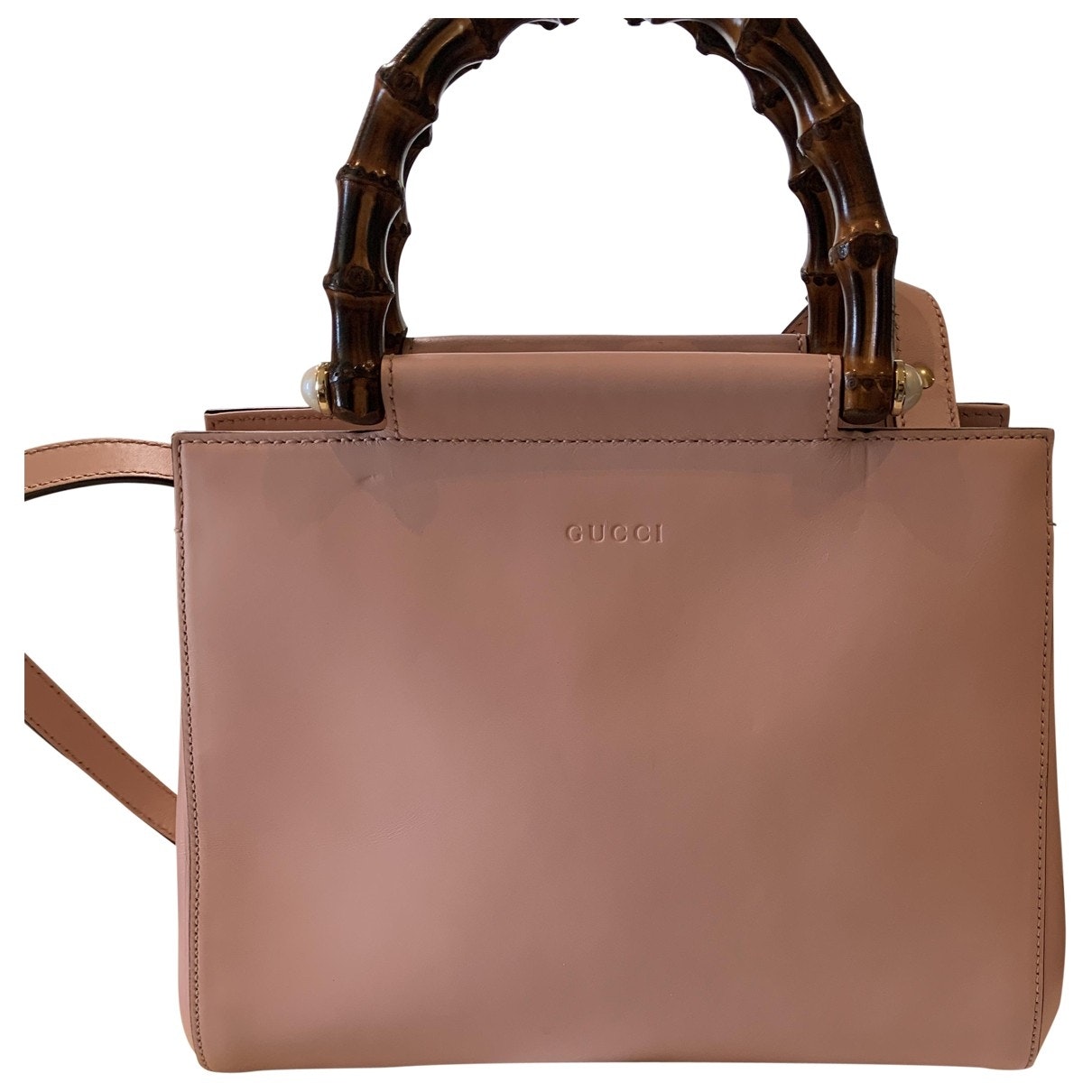 Gucci nymphaea pink leather handbag