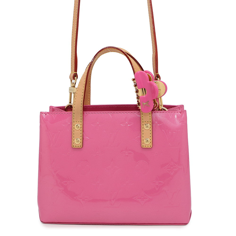 Louis Vuitton Remix Reade Neon PinkM24028 Vernis Monogram Leather Handbag