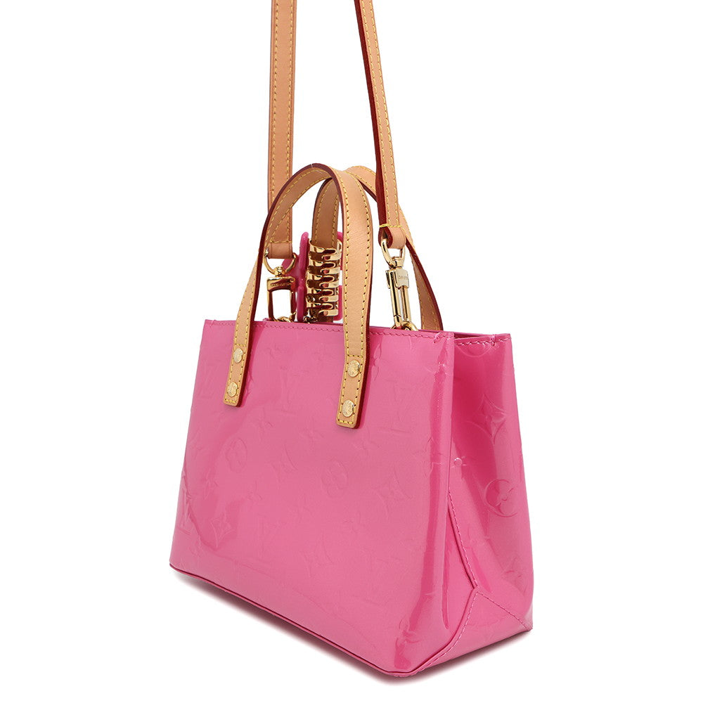 Louis Vuitton Remix Reade Neon PinkM24028 Vernis Monogram Leather Handbag