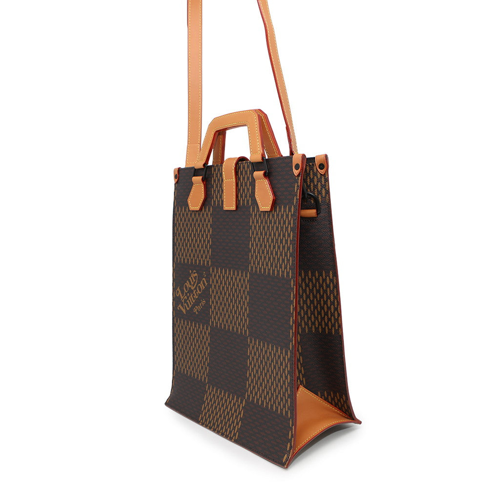 Louis Vuitton NIGOCollaboration NoirN40355 Ebene Giant Monogram Damier Canvas Tote Bag