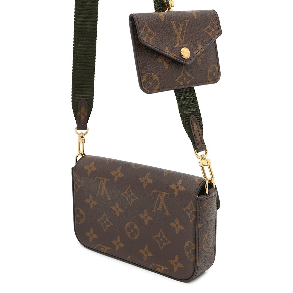 Louis Vuitton Multiie Pochette GreenM80091 Monogram Clutch Bag 3