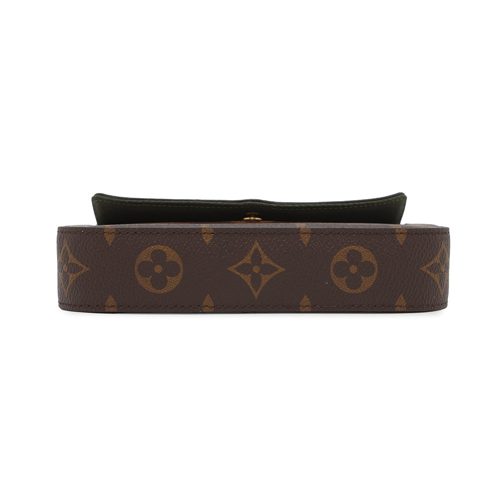 Louis Vuitton Multiie Pochette GreenM80091 Monogram Clutch Bag 3