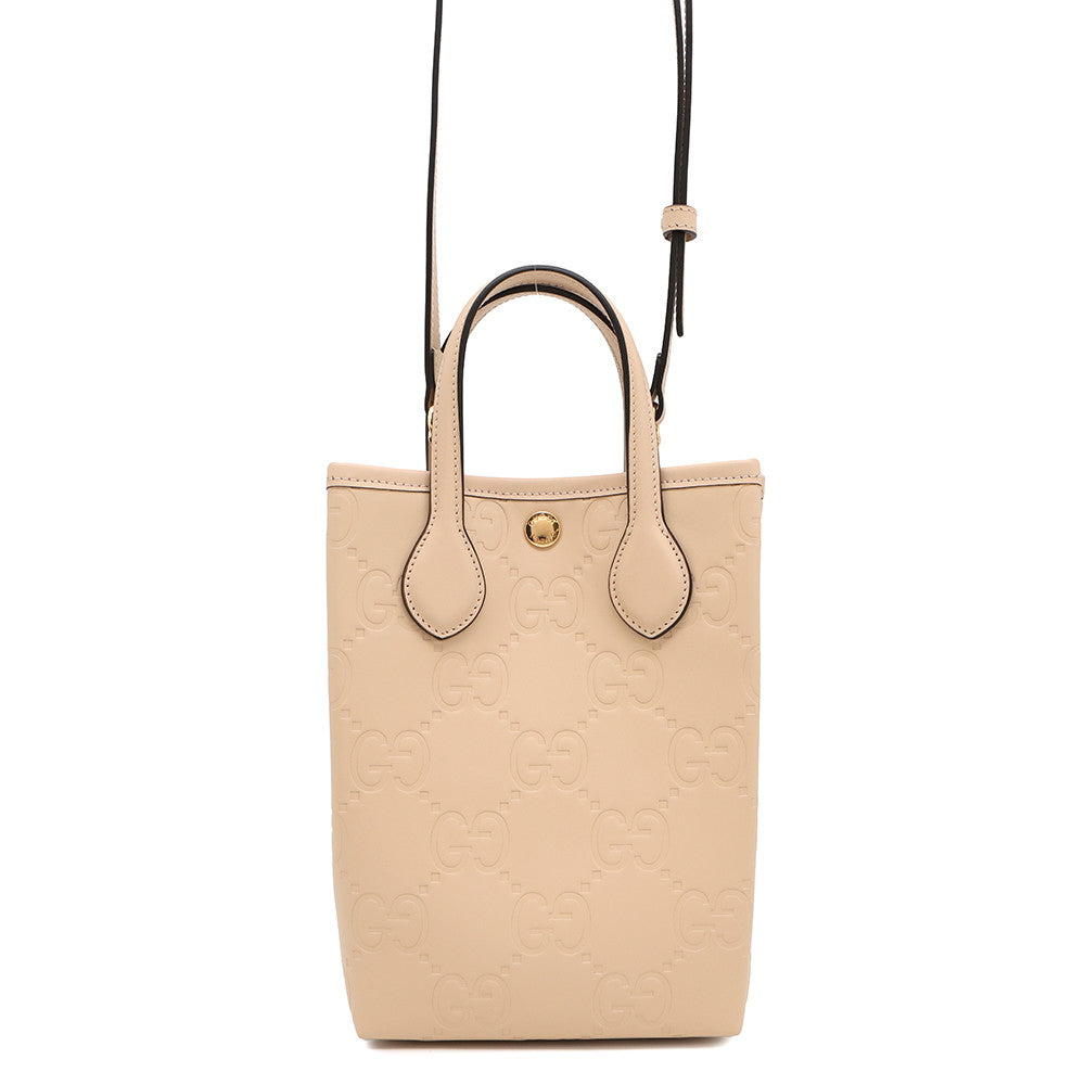 Gucci 2WAY GG Super Beige790133 Leather Mini Bag