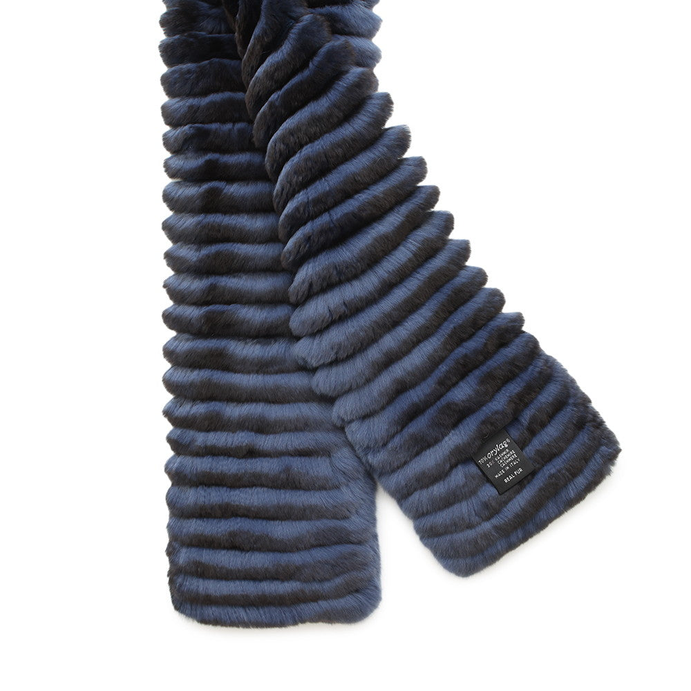 Chanel Orirag Scarf Navy Orirag 70 Cashmere30 Brown