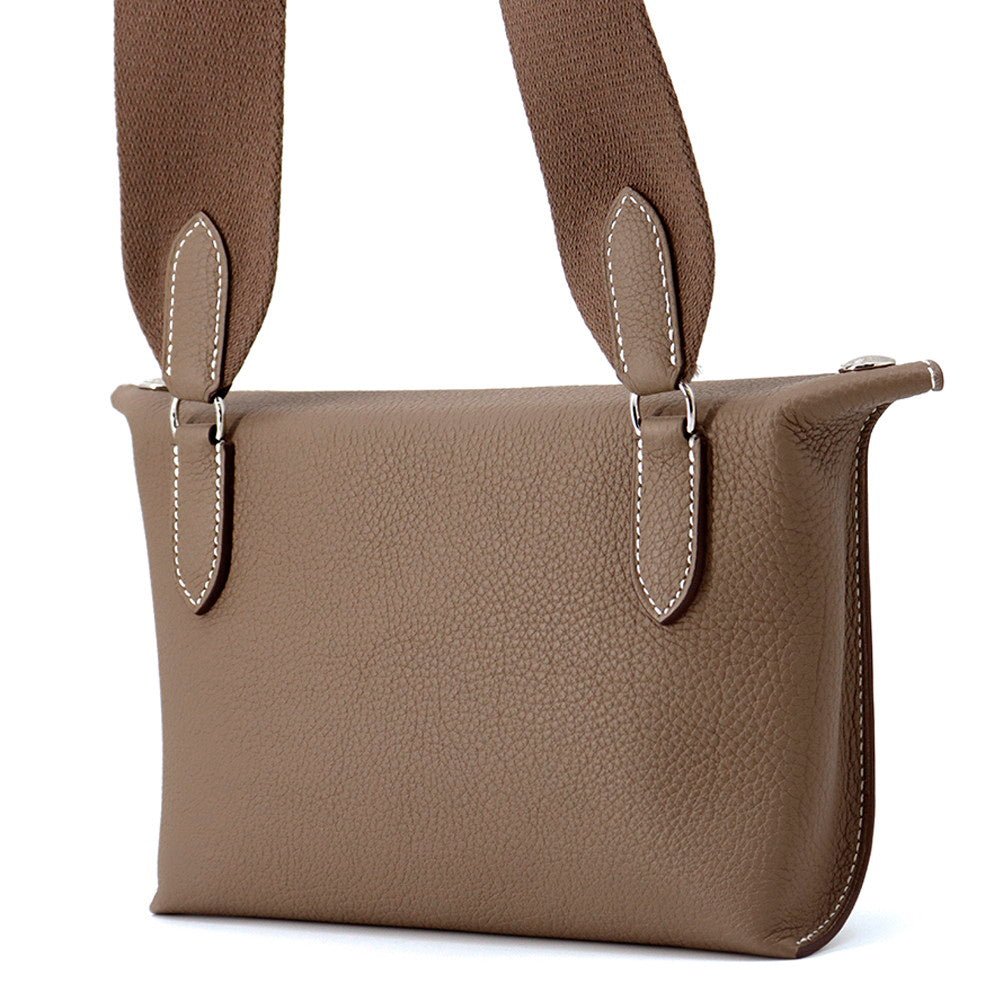 Videpoches Etoupe Togo Handbag Leather Travel Bag