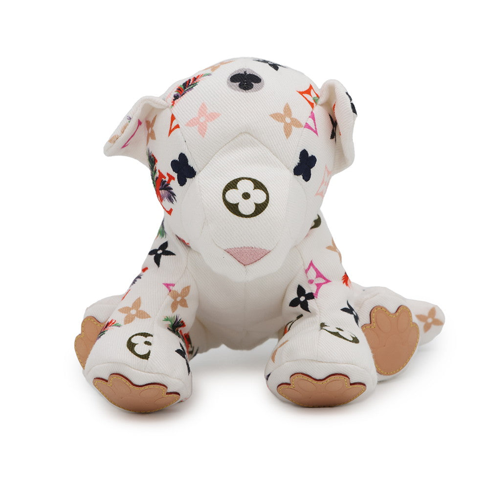Louis Vuitton Doudou Tigre MulticolorGI0735 Cotton Vachetta Leather White Handbag