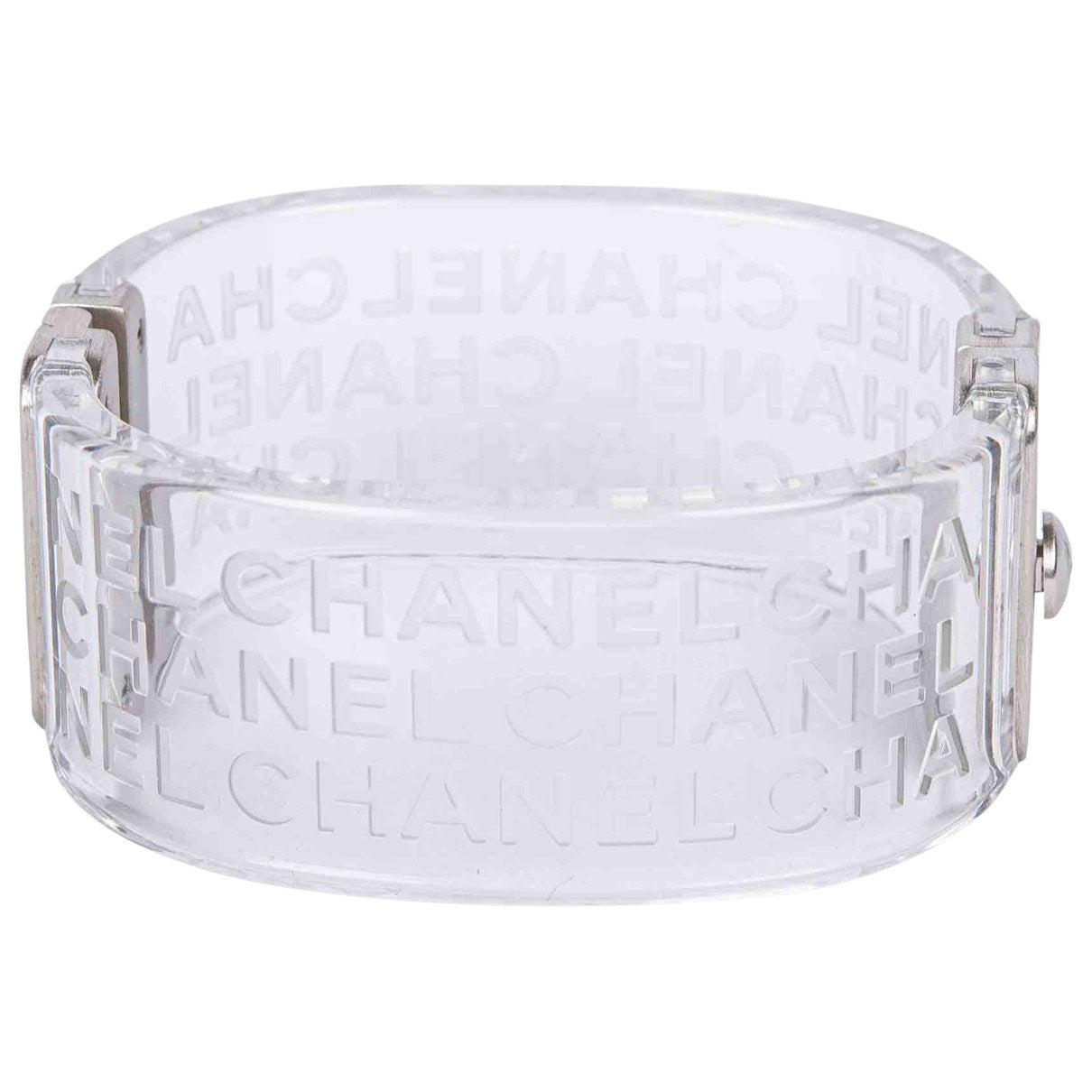 Chanel chanel white plastic bracelets