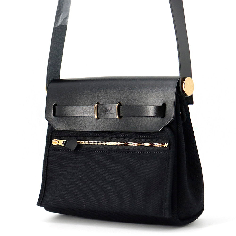 Herbag Zip Toile H Viking Vache Hunter Leather Black Travel Bag Size Mini
