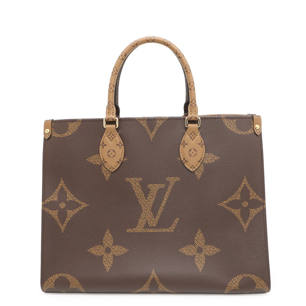 Louis Vuitton Onthego RedM45321 Reverse Giant Monogram Canvas Handbag 5