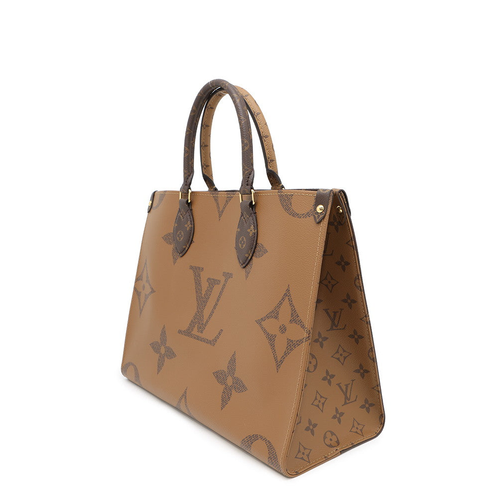 Louis Vuitton Onthego RedM45321 Reverse Giant Monogram Canvas Handbag 5