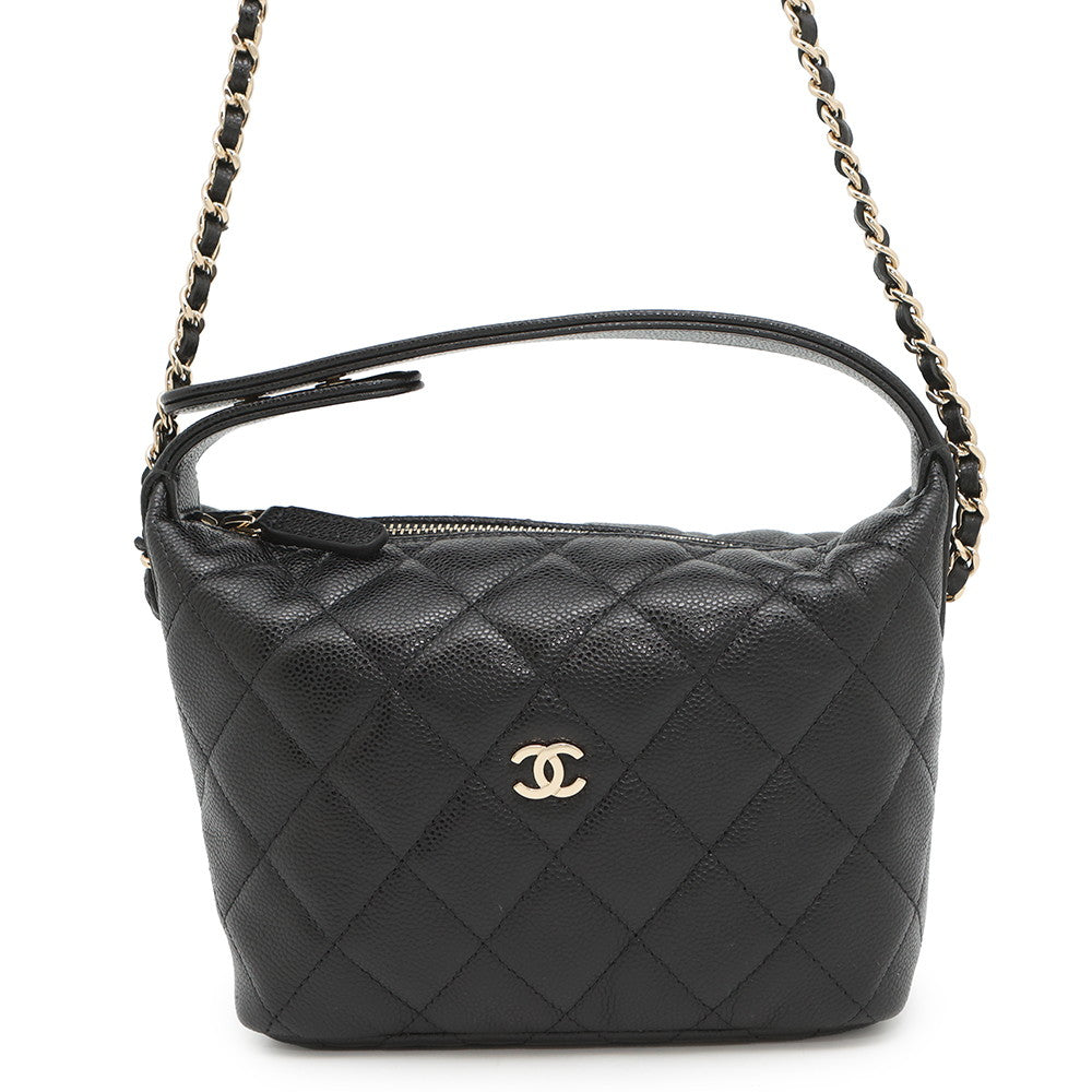 Chanel Hobo ChainShoulder BlackAP4386 Caviar Leather Shoulder Bag