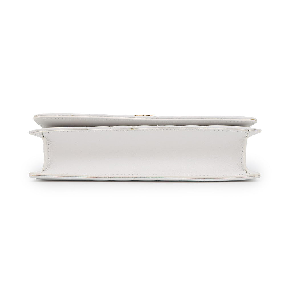 Burberry Roller Clutch Chainshoulder White8066176 Leather Clutch Bag