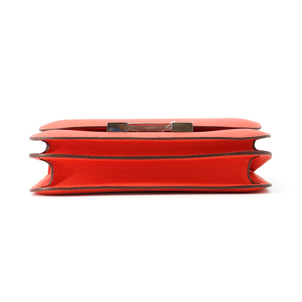 Constance Miroir Orange Field Epsom Size Handbag Mini Travel Bag