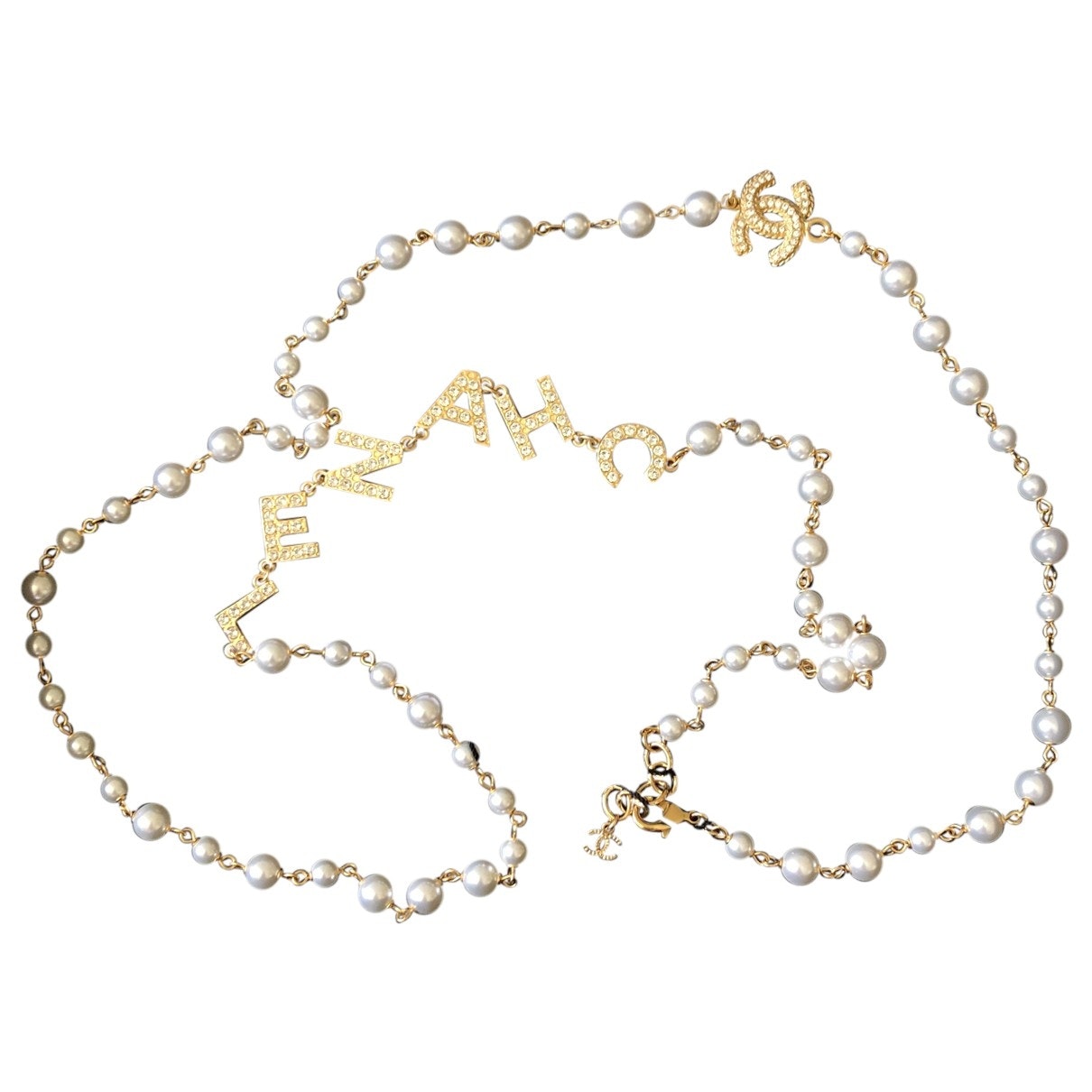 Chanel chanel gold pearls necklaces