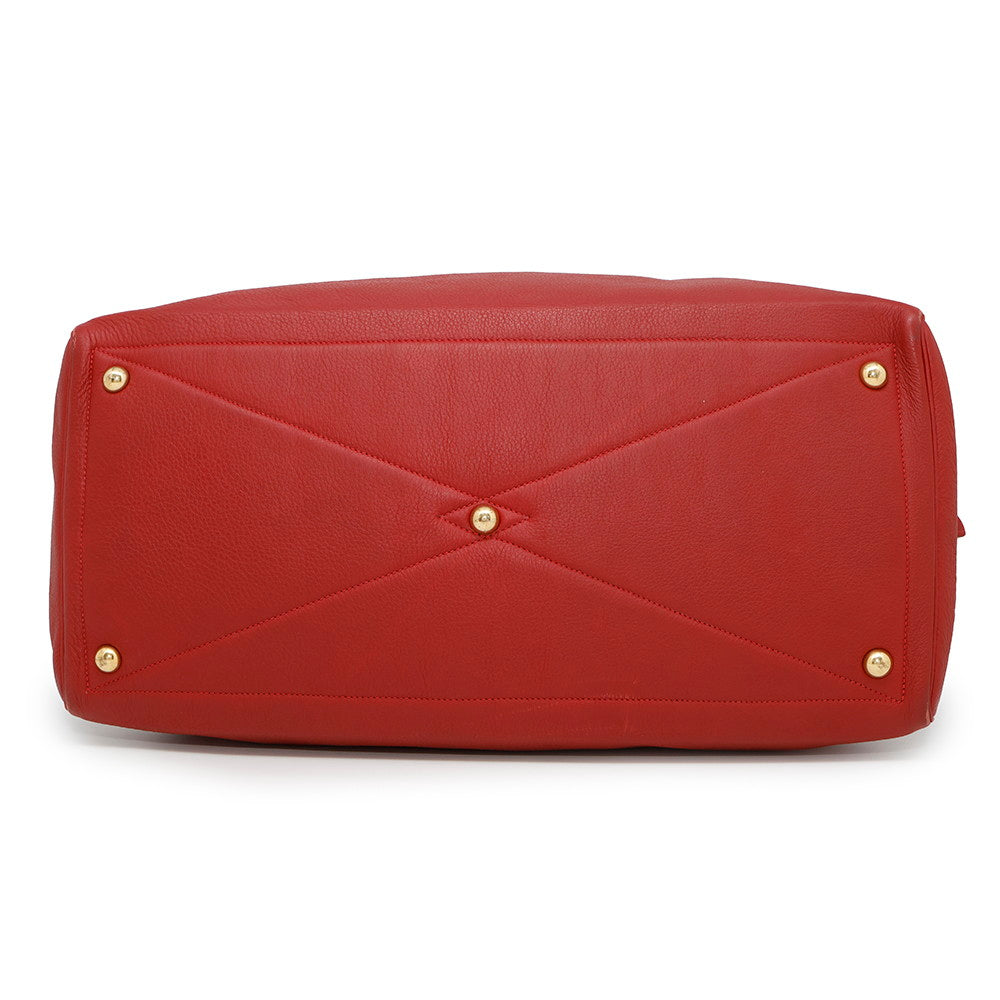 Victoria Taurillon Clemence Size Handbag Red Travel Bag
