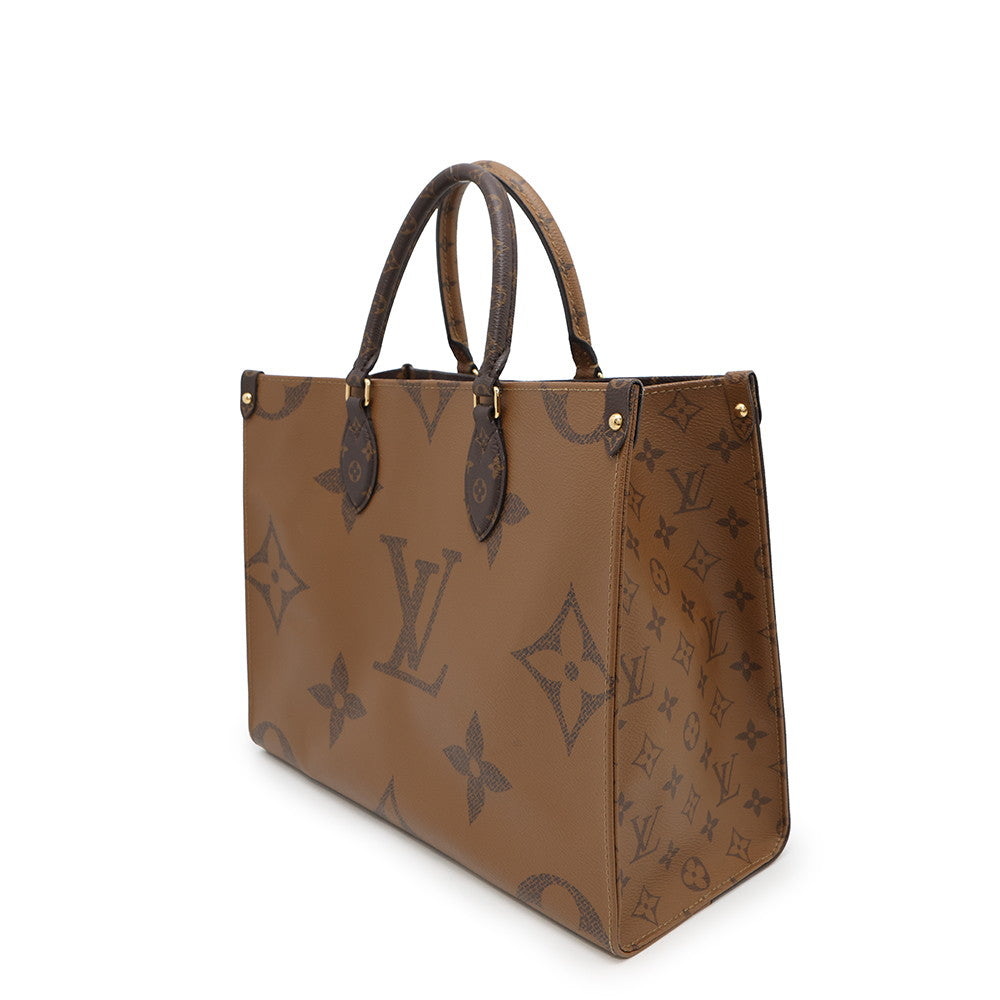 Louis Vuitton Onthego RedM45321 Reverse Giant Monogram Canvas Handbag 3