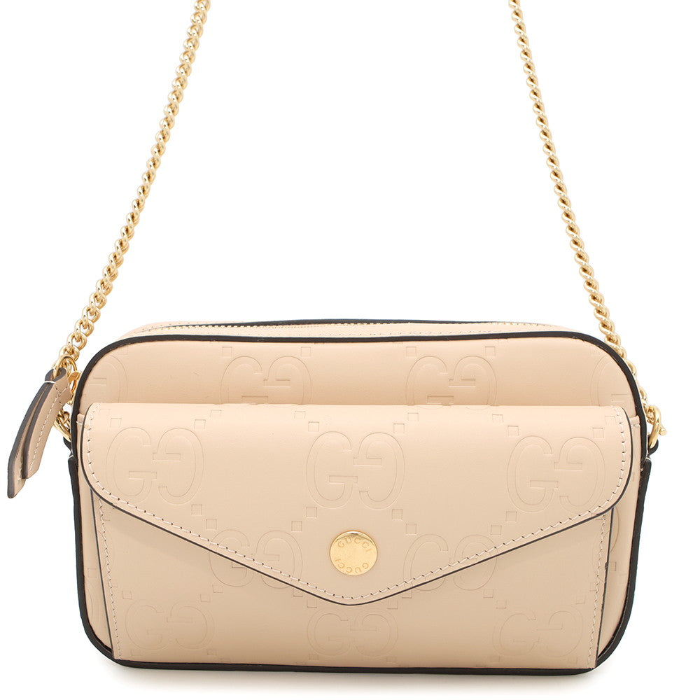 Gucci Super Chainshoulder Beige781554 Shoulder Bag Leather
